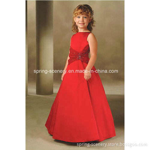 Red Dress-Wedding-Dress-Flower Girl Dress-Children Clothing (D-K024)